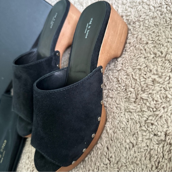 Rag & Bone clog style sandals. New. Cool retro vibe and easy to style. - Picture 2 of 6